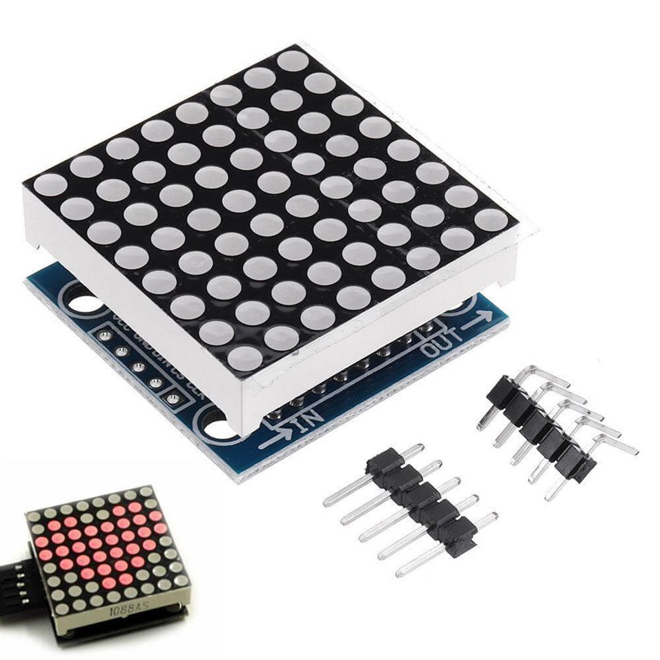Dot Matrix Board 8x8 Kırmızı Modül Smd Max7219
