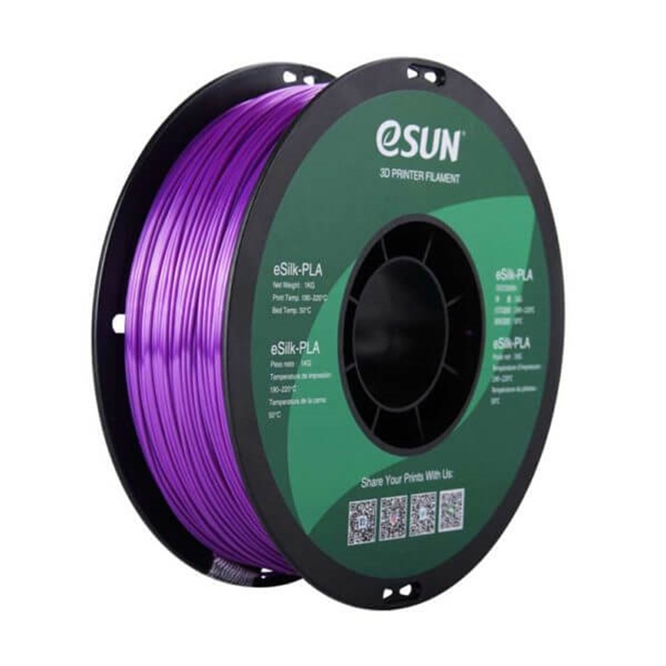 eSilk PLA 1.75mm Filament Purple - Mor