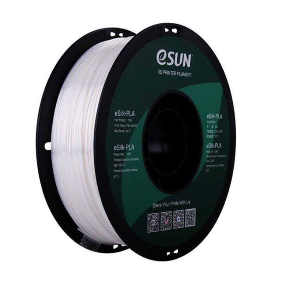 eSilk PLA 1.75mm Filament White - Beyaz