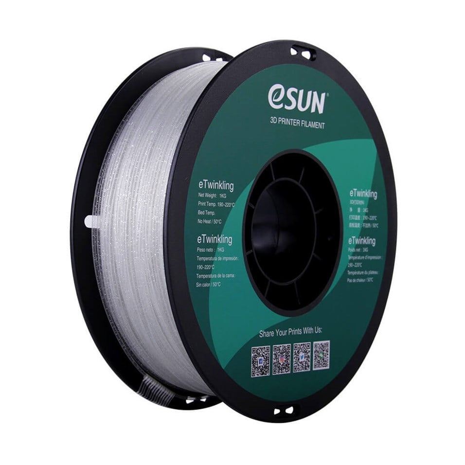 Esun eTwinkling Silver 1.75mm Filament Gümüş