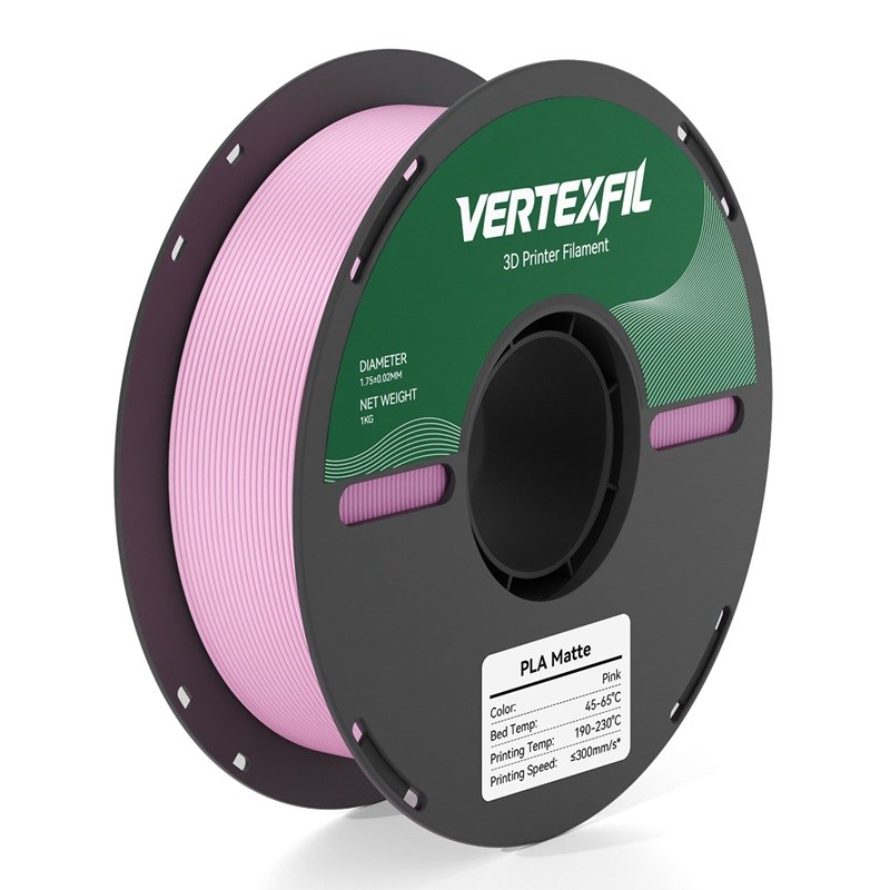 VERTEXFIL PLA Matte - Pembe Mat PLA Filament 1.75mm 1Kg