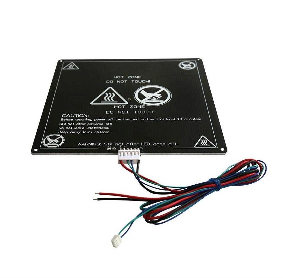 Heat bed 22x22cm Alüminyum NTC li ve Konnektör Kablolu Isıtıcı Tabla