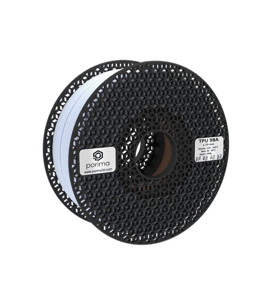 Porima TPU Flex 98A Esnek Filament Beyaz 1.75mm 1Kg