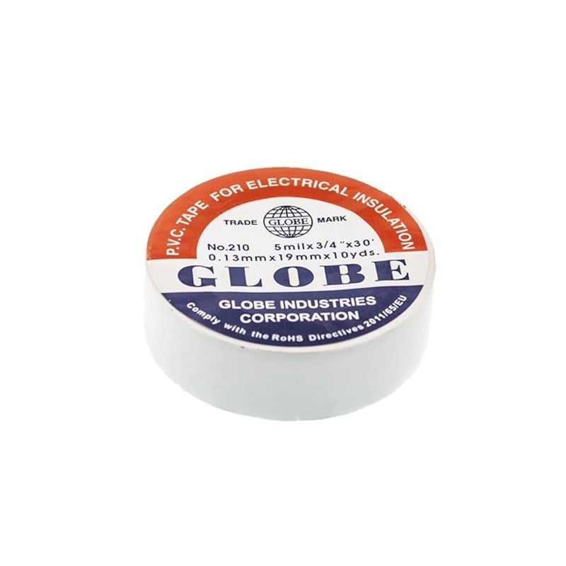 Globe Izole Bant Beyaz Elektrik Bandı 19 mm