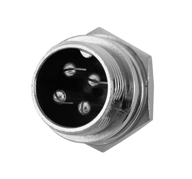 GX-16 4 Pin 16mm Mike Konnektör Erkek 