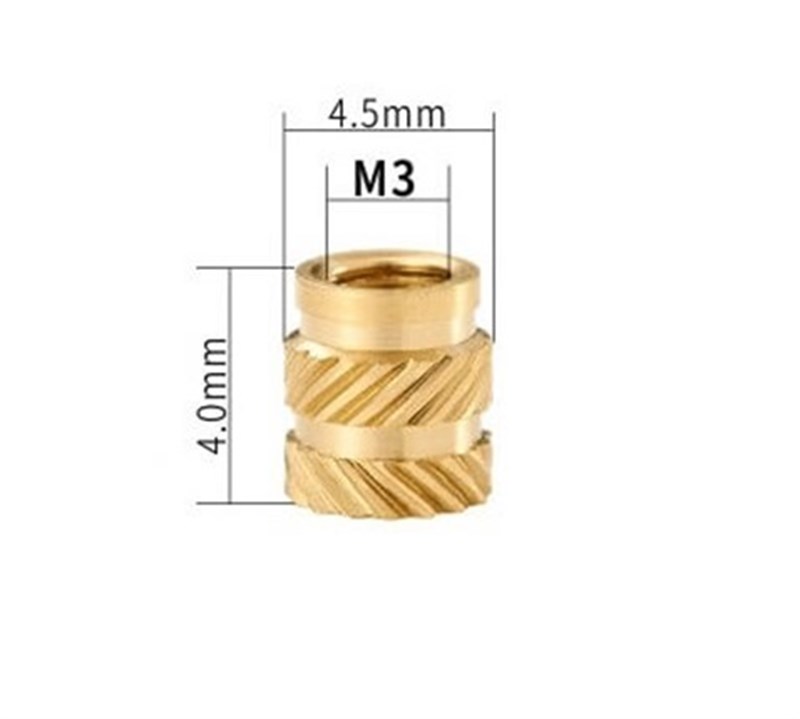 İnsert Çakma Somun M3 Yükseklik 4mm