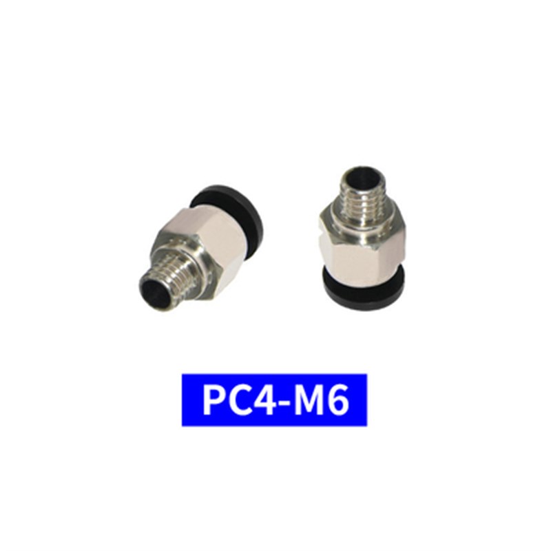 PC04-M6 Pnömatik Konnektör Rakor M6-4mm Teflon Boru Tutucu