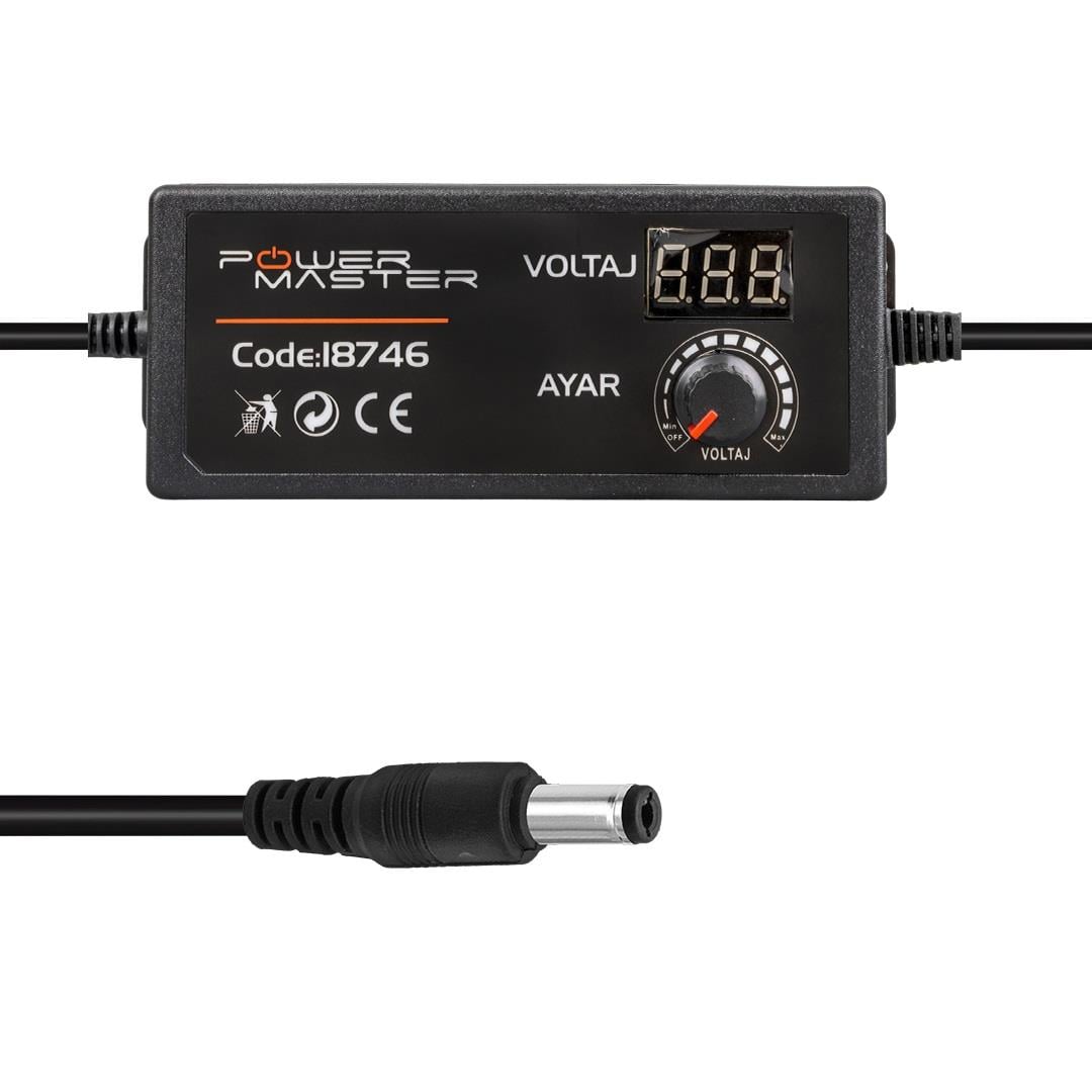 Powermaster 3 12v 5 Amper Çok Uçlu Ayarlı Kademeli Adaptör