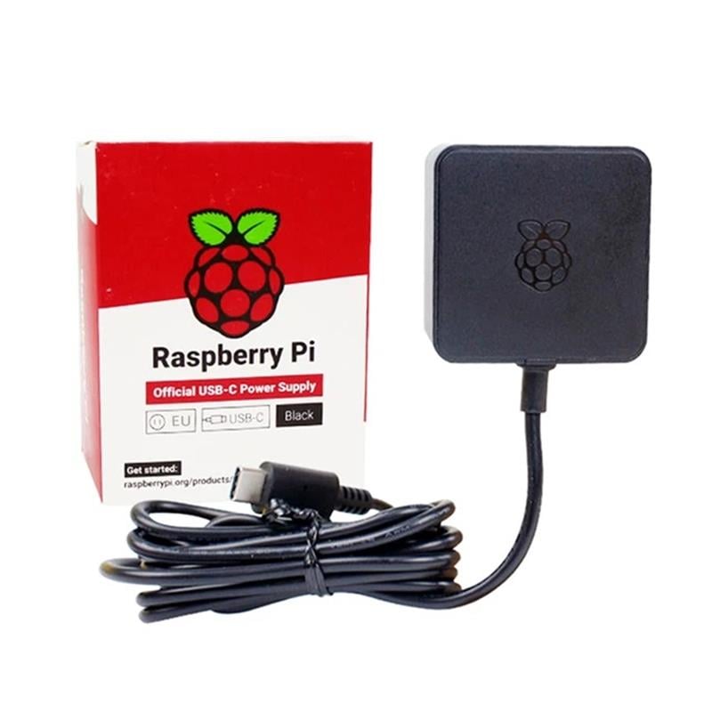 Raspberry Pi 4 Güç Adaptörü 5.1V 3A Siyah Lisanslı