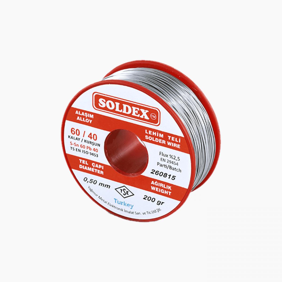 Soldex 0.5 mm 200 g Lehim Teli %60 SN / %40 Pb