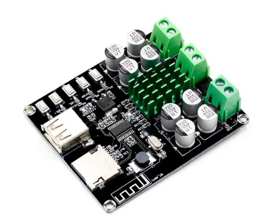 VHM-302 TPA3116D2 2X50W Bluetooth 5.0 Stereo mp3 Ses Alıcı Modülü