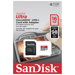 Sandisk Ultra 16Gb Class10 120MB/s micro SD Hafıza Kartı