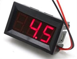 Dijital Panel Voltmetre (DC 4.5- 30Volt Kırmızı)