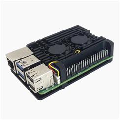 Raspberry Pi 5 Uyumlu Alüminyum Kasa Çift Fanlı Soğutucu