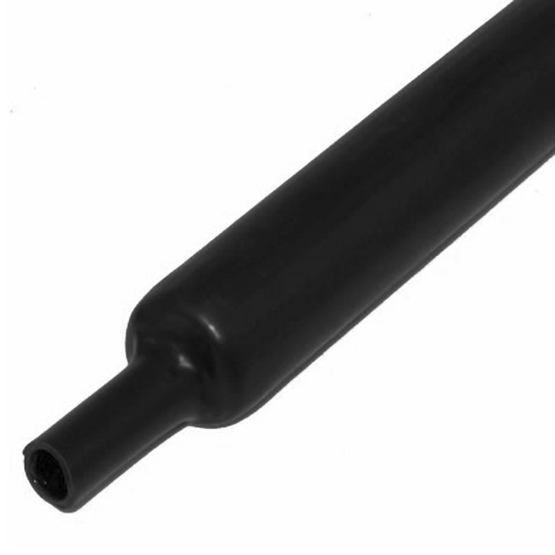 6.4 mm Isı İle Daralan Makaron Siyah Renk 1 mt