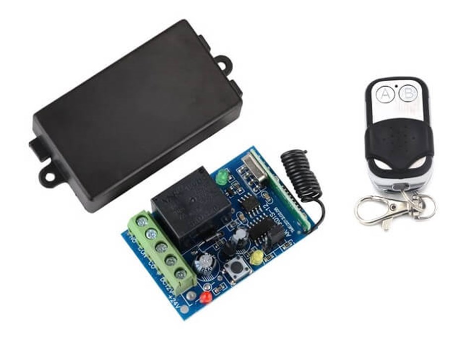 1 Kanal 433 MHz 12v Kablosuz RF Alıcı-Verici Röle Kartı