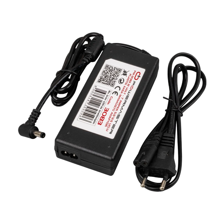 12v 7 Amper Plastik Kasa Masaüstü Adaptör 