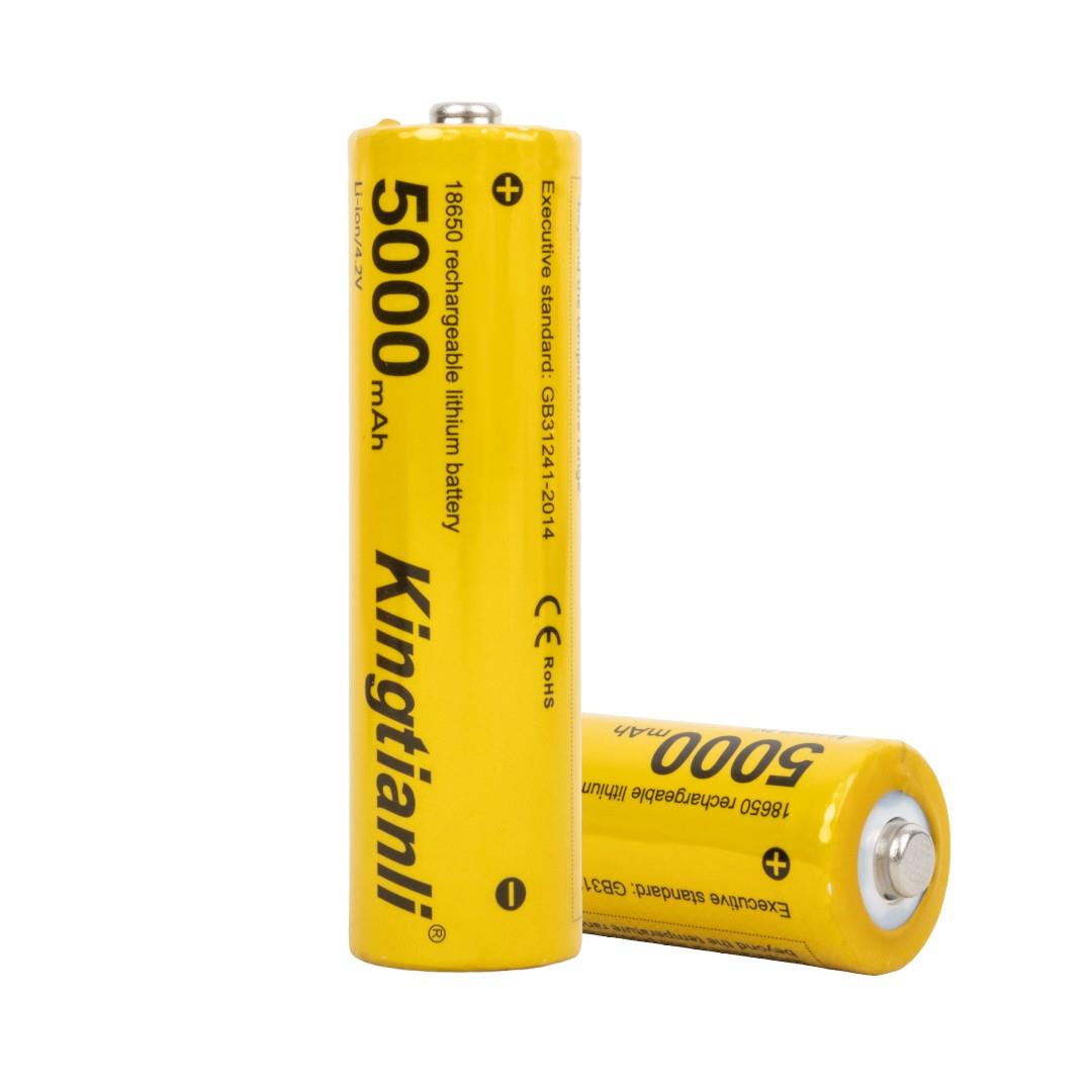 18650 3.7 Volt 5000 mAh Şarjlı Li-Ion Başlıklı Pil