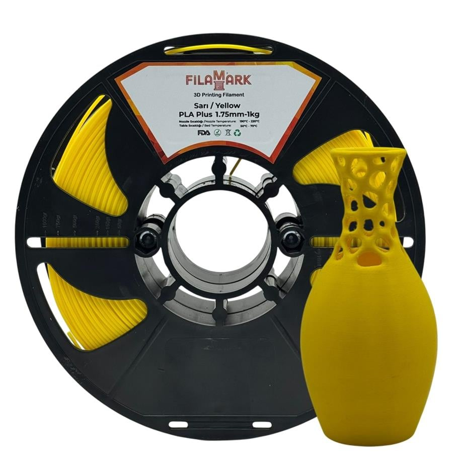 FilaMark PLA Plus Filament Sarı 1.75mm 1Kg