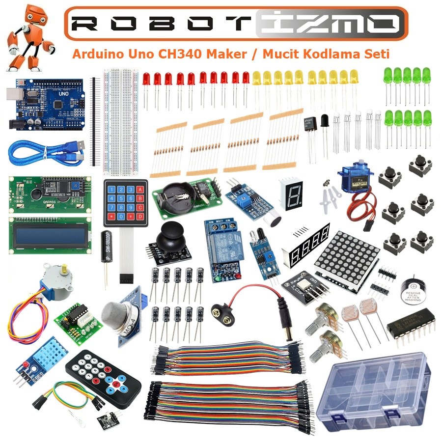 Arduino Uno CH340 Maker / Mucit Kodlama Seti