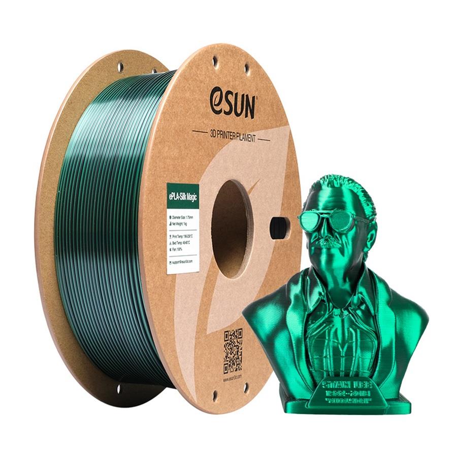 eSun ePLA Silk Magic Filament Siyah Yeşil 1.75 mm 1Kg