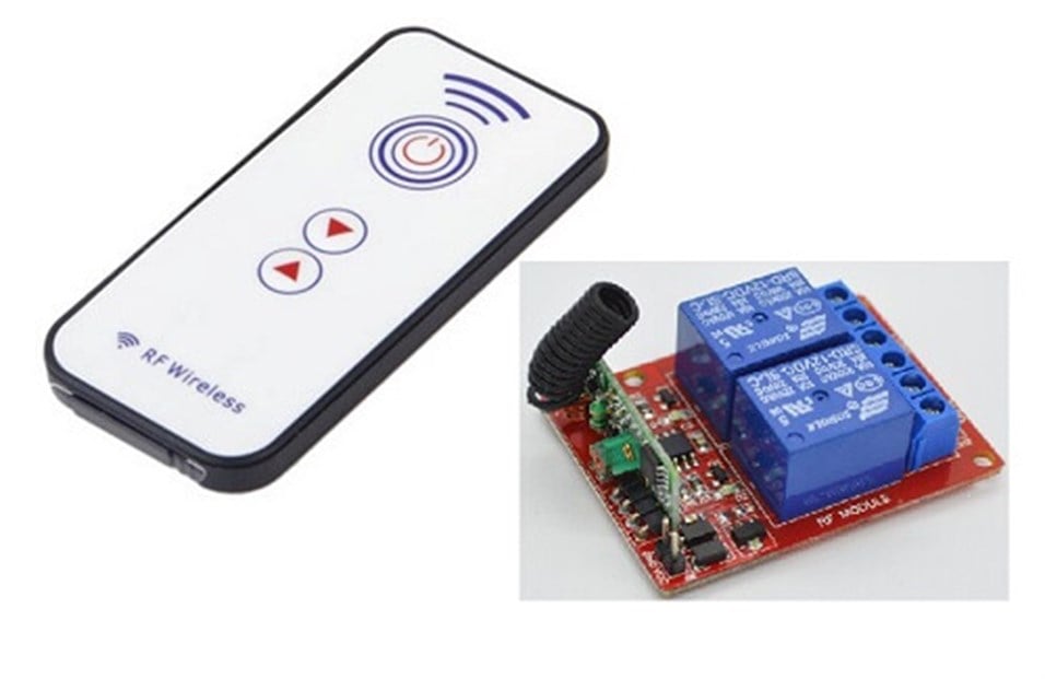 2 Kanal 12v 433 MHz Kablosuz RF Alıcılı Röle Kartı