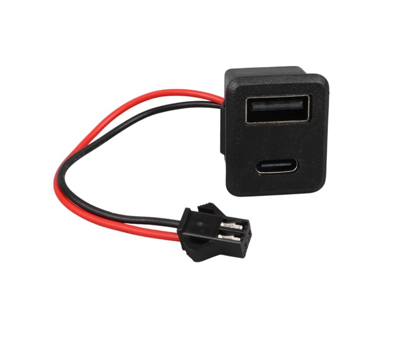 Pano Tip Kare Type-C + USB A 2 Pin JST Kablolu Uzatma Modülü