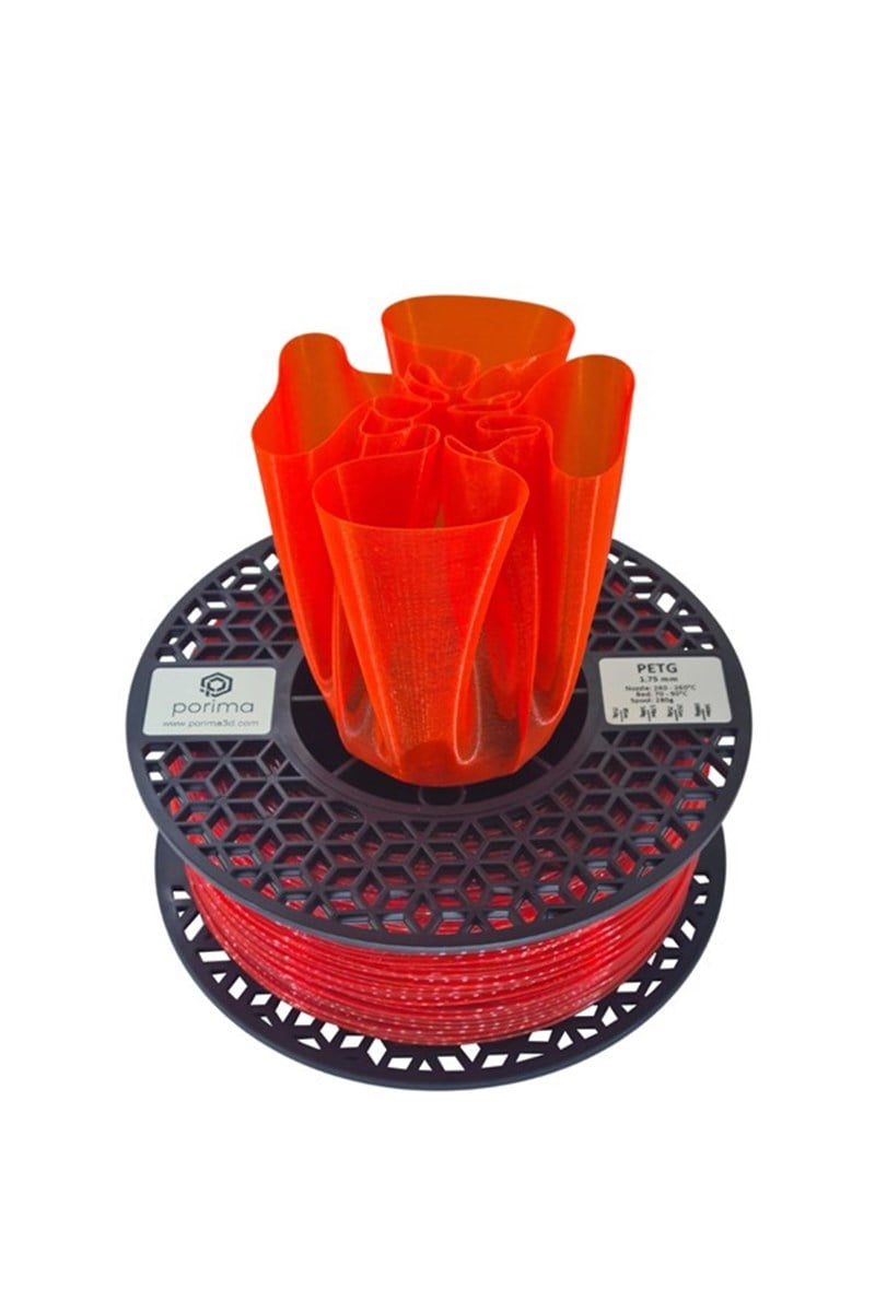 Porima PETG Transparan Neon Turuncu Filament 1.75mm 1Kg