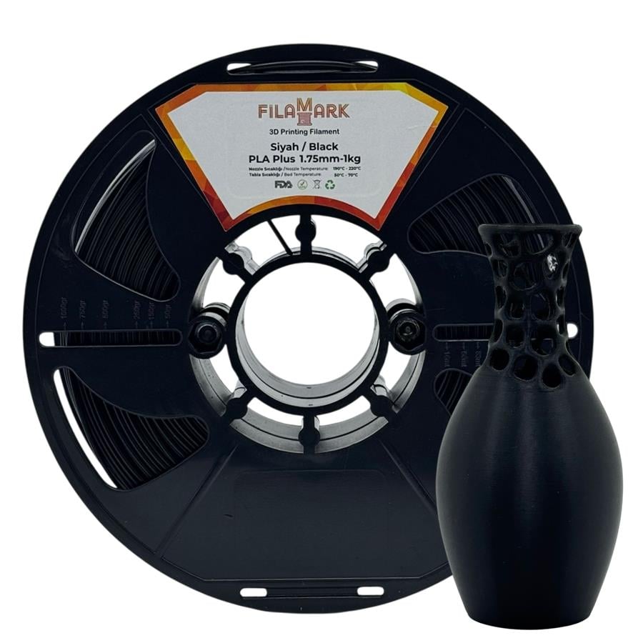 FilaMark PLA Plus Filament Siyah 1.75mm 1Kg