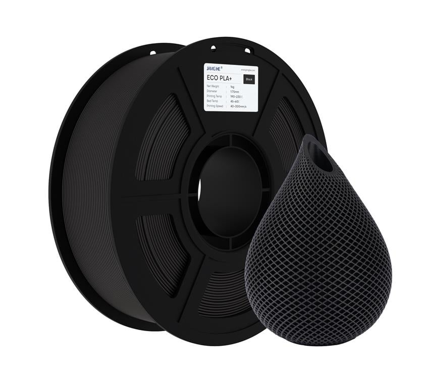 JAMG HE Eco PLA+ Plus Filament Siyah 1.75mm 1Kg