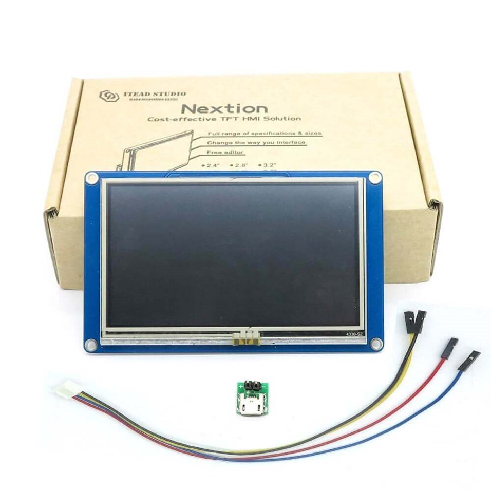4.3 Inch Nextion HMI Dokunmatik Ekran 480x272 16MB Dahili Hafıza