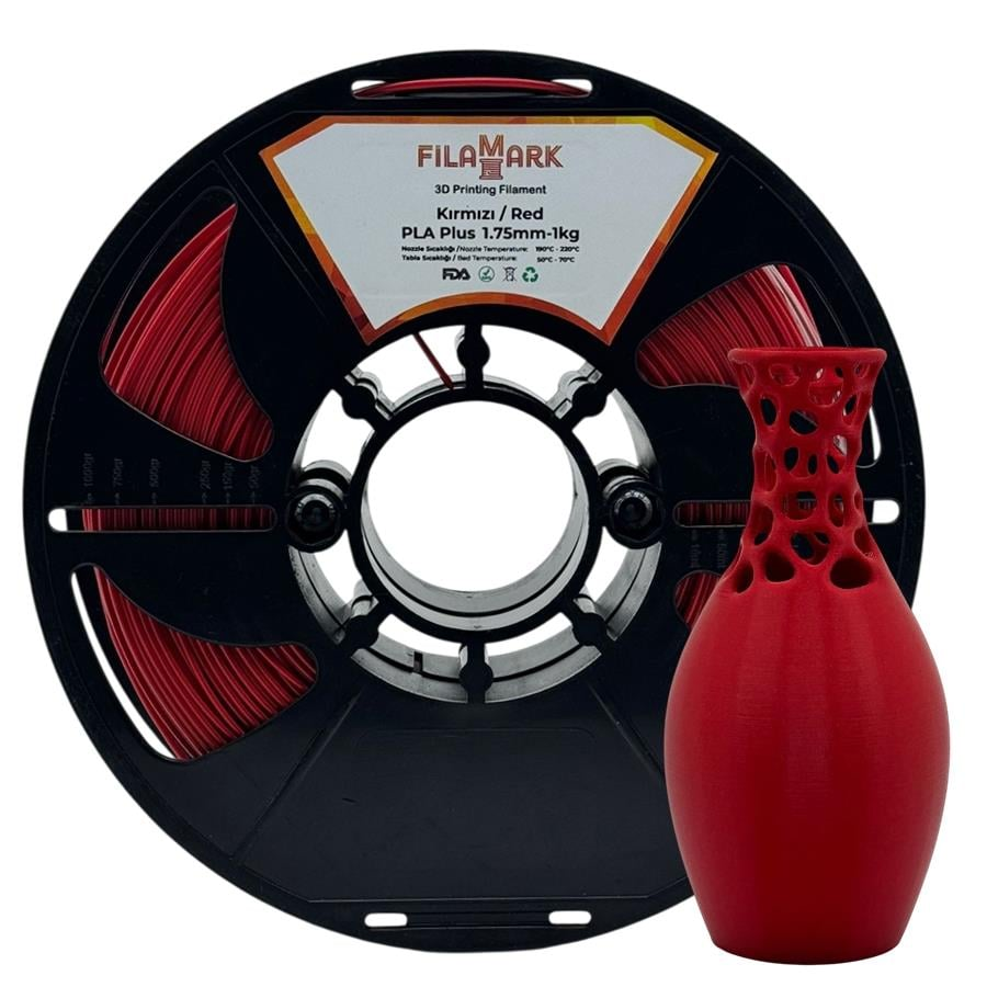 FilaMark PLA Plus Filament Kırmızı 1.75mm 1Kg