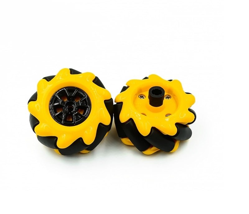 48mm Sarı Omni Mecanum Tekerlek Seti Sağ Sol