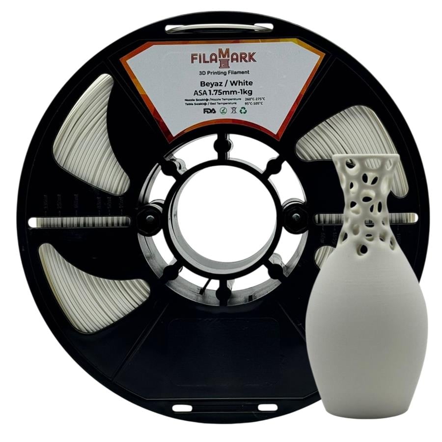FilaMark ASA Filament Beyaz 1.75mm 1Kg