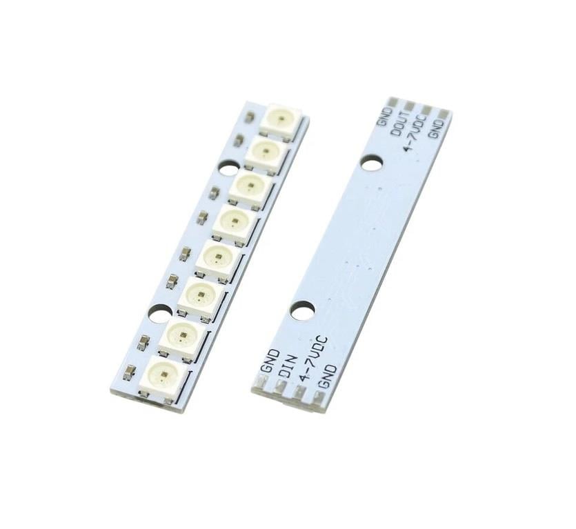 WS2812 RGB 8'li Şerit Led Modül