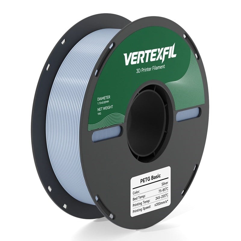 VERTEXFIL Basic PETG Filament Gümüş 1.75mm 1Kg