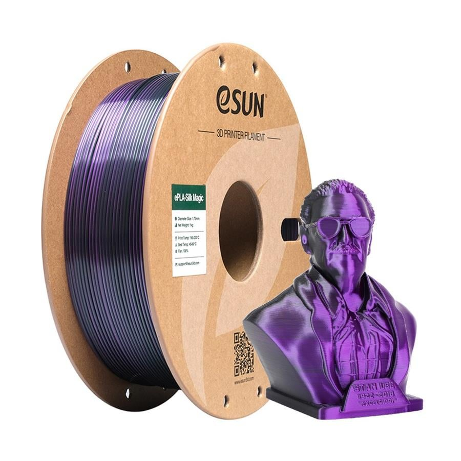 eSun  ePLA Silk Magic Filament Siyah Mor 1.75 mm 1Kg