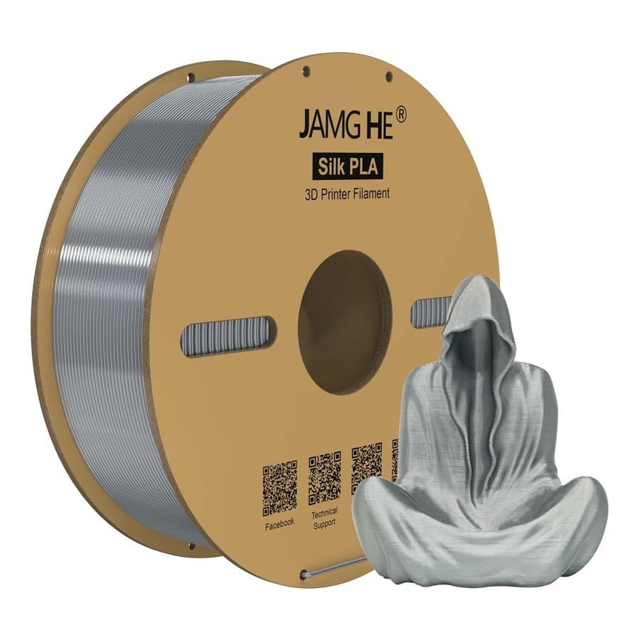 JAMG HE Silk PLA Gümüş Filament 1.75mm 1Kg