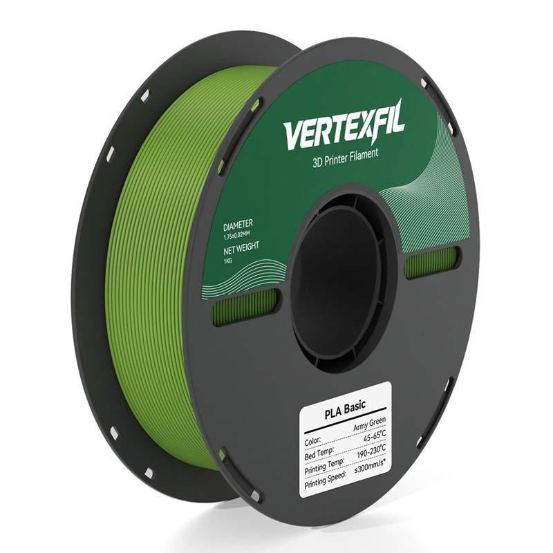 VERTEXFIL PLA Basic Filament Askeri Yeşil 1.75mm 1Kg