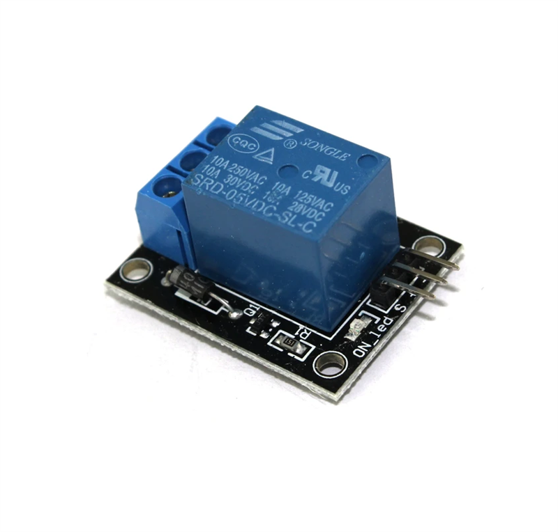 5V 1 Kanal Röle Kartı KY 019 Siyah Pcb