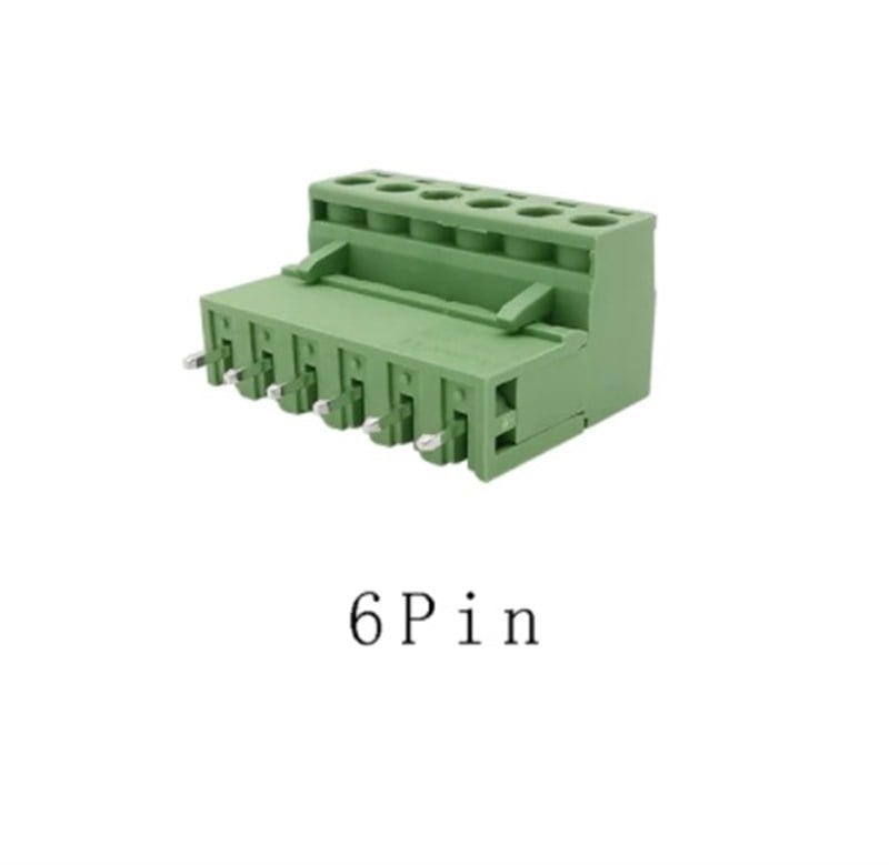 6 Pin 5,08mm 180' Geçmeli Takım Klemens