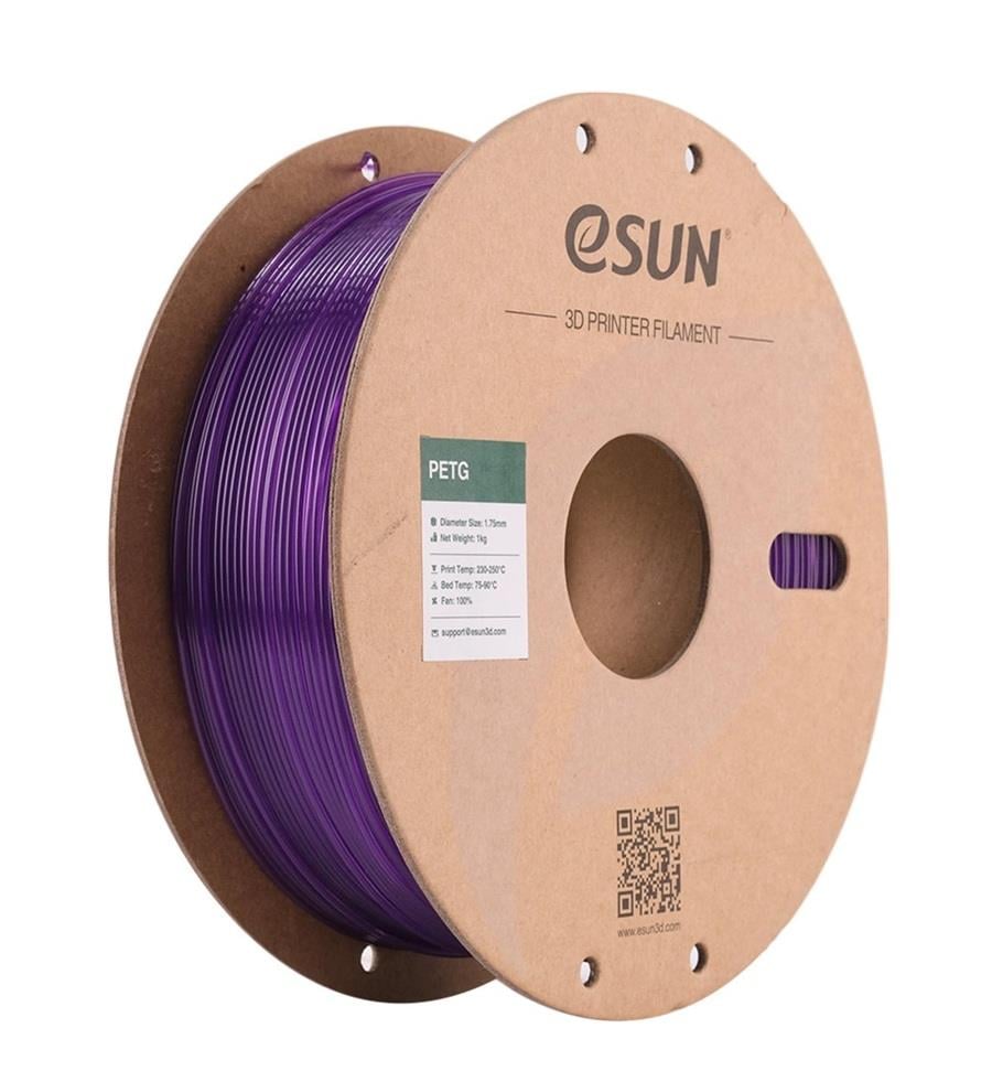 eSUN PETG Filament Şeffaf Mor 1.75mm 1Kg