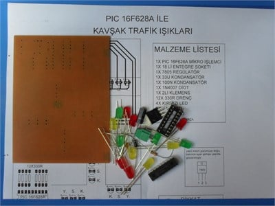PIC16F628 KAVŞAK TRAFİK IŞIKLARI