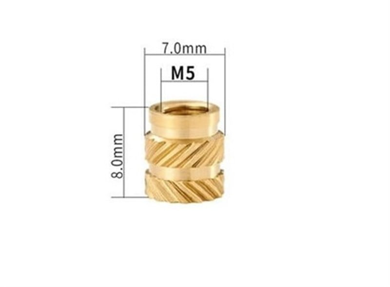 İnsert Çakma Somun M5-5-6-8mm Yükseklik M5-8mm	