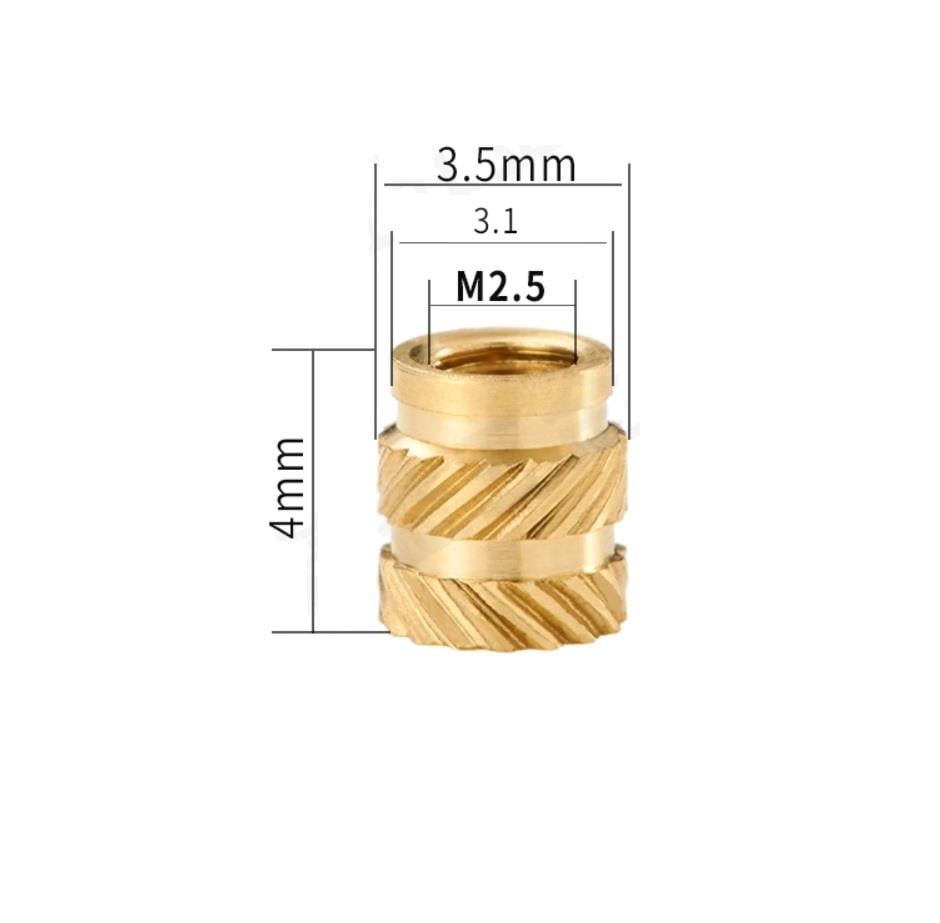 İnsert Çakma Somun M2.5 Yükseklik 4mm