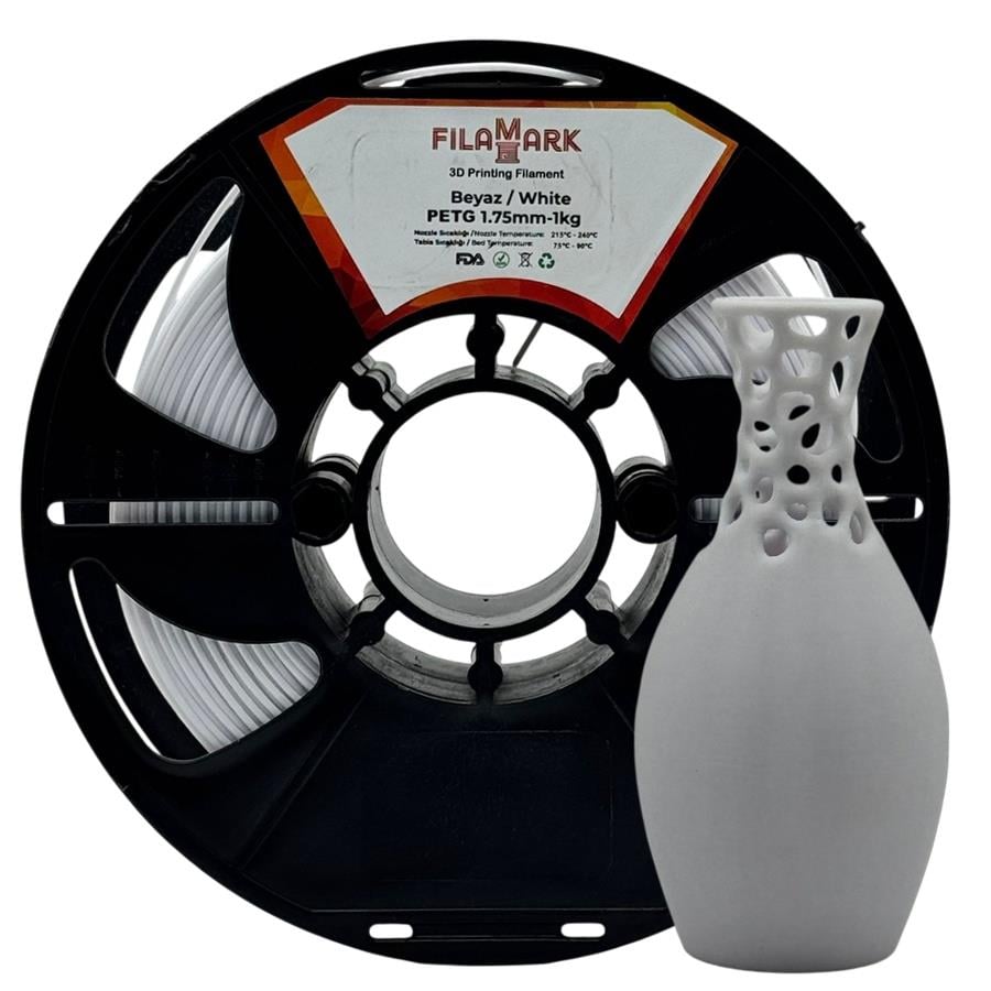 FilaMark PETG Filament Beyaz 1.75mm 1Kg