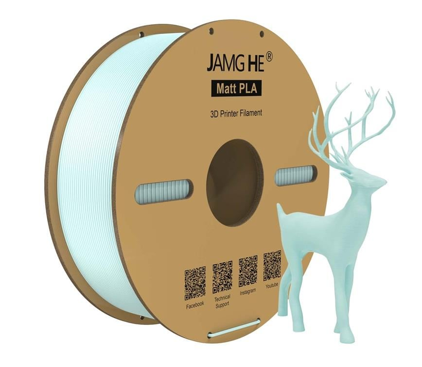 JAMG HE Matt PLA - Mat PLA Filament Buz Mavi 1.75mm 1Kg