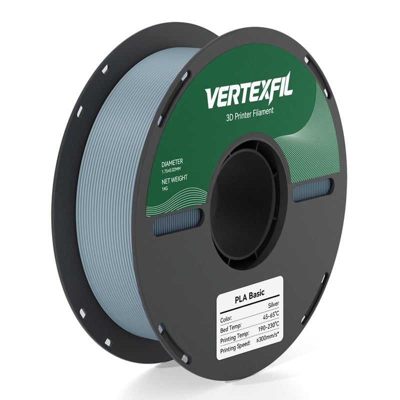 VERTEXFIL PLA Basic Filament Gümüş 1.75mm 1Kg