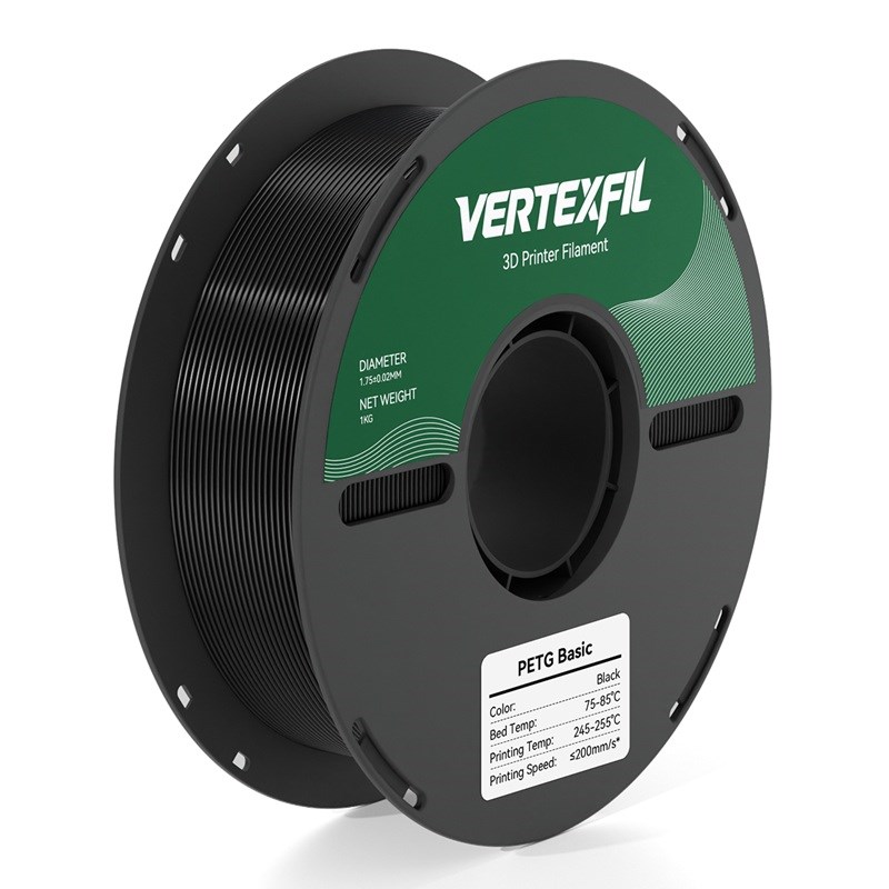 VERTEXFIL Basic PETG Filament Siyah 1.75mm 1Kg