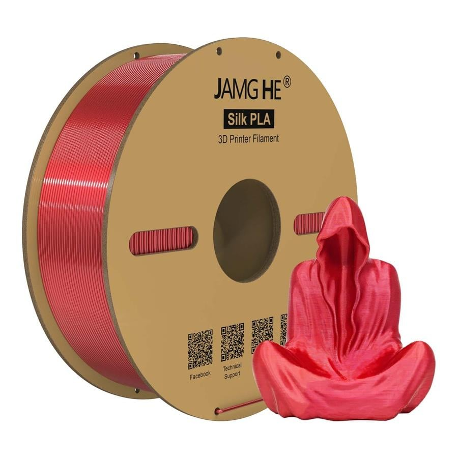 JAMG HE Silk PLA Kırmızı Filament 1.75mm 1Kg